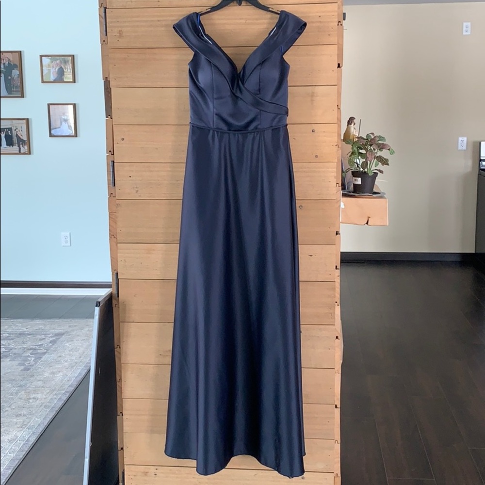 Beautiful MoriLee satin dress style #21605